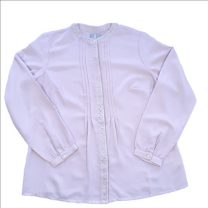 Fair Lady Blouse with Rhinestone Details Pale Pink Size 8